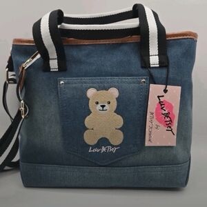 Luv Betsy- Denim Teddy Bear Tote Crossbody Bag 🧸💙